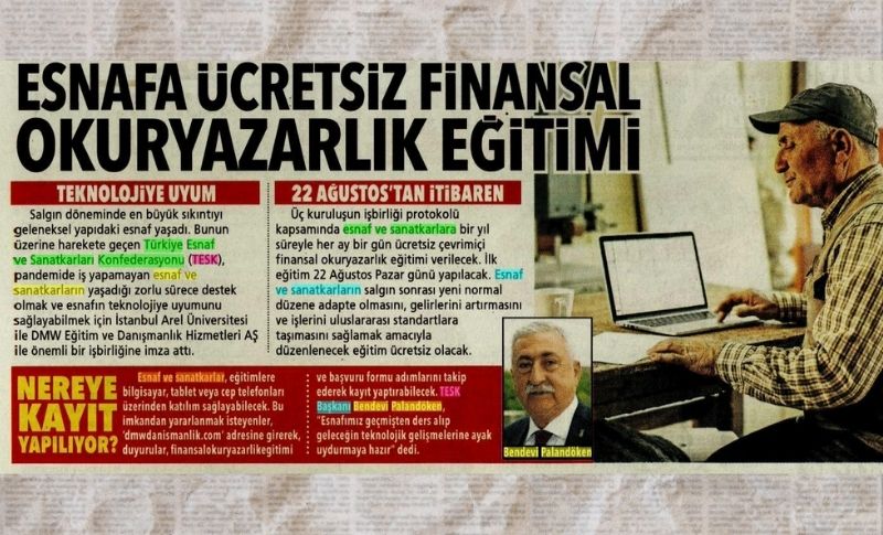 You are currently viewing Esnafa Finansal Okuryazarlık Eğitimi Basında Geniş Yer Buldu